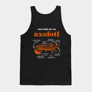 Anatomy of an axolotl axolotls lover Tank Top